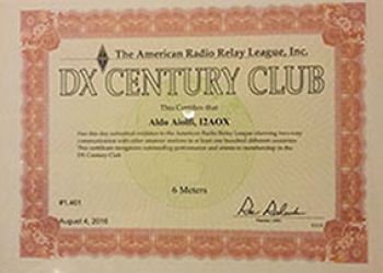 DXCC 6 mt. #158